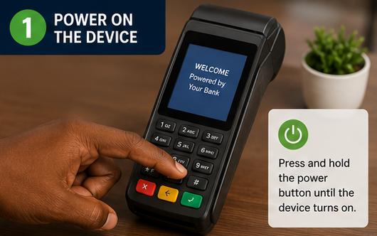 Step by step technical guide on how to operate a POS machine safely