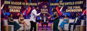 BBNaija Season 10 Reunion housemates fighting and arguing on set