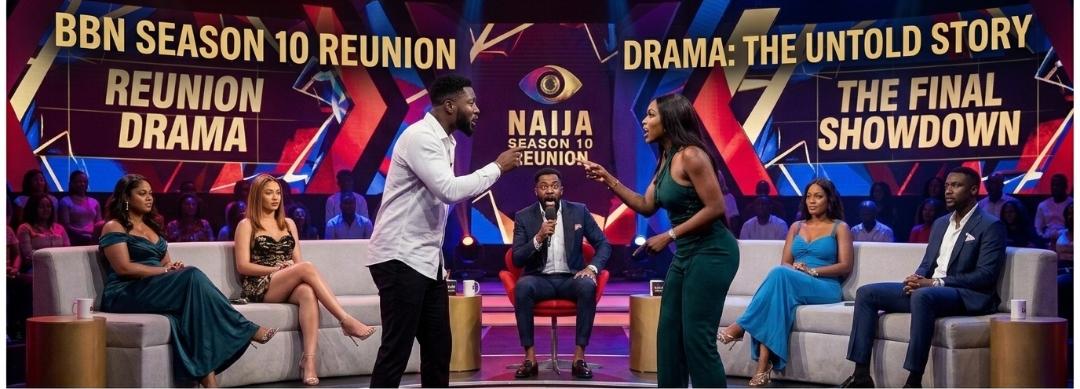 BBNaija Season 10 Reunion housemates fighting and arguing on set